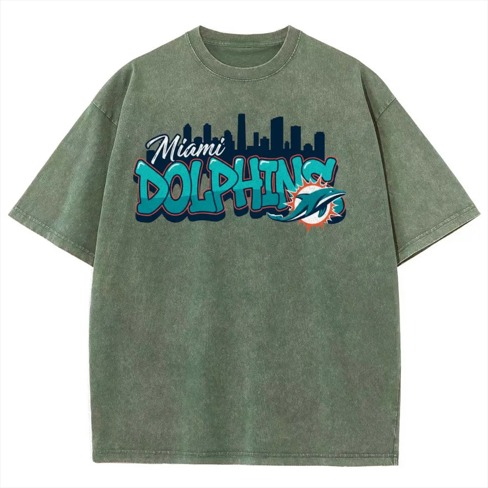 Miami Dolphins Unisex Vintage Washed T-shirt