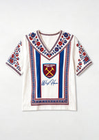 Boho Floral Featuring West Ham United V-Neck Blouse