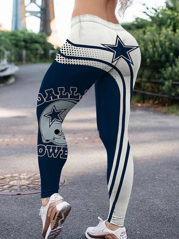 Dallas Cowboys Team Print Workout Leggings For Lady Main image