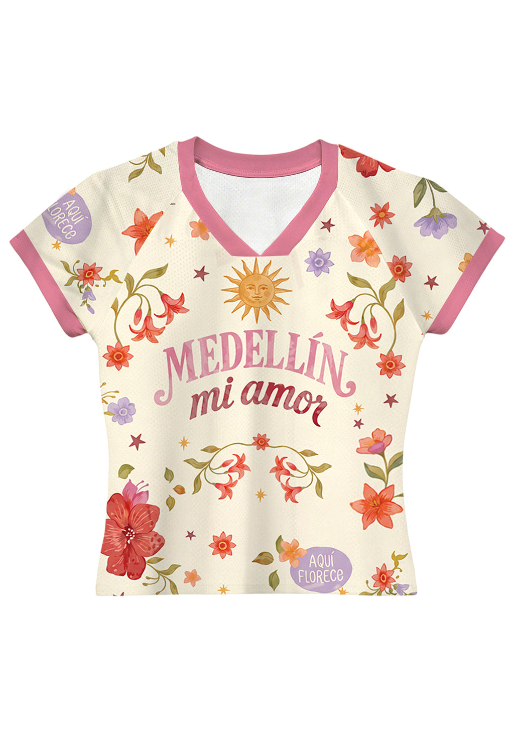 Medellin Floral Hummingbird Graphic Baby Tee