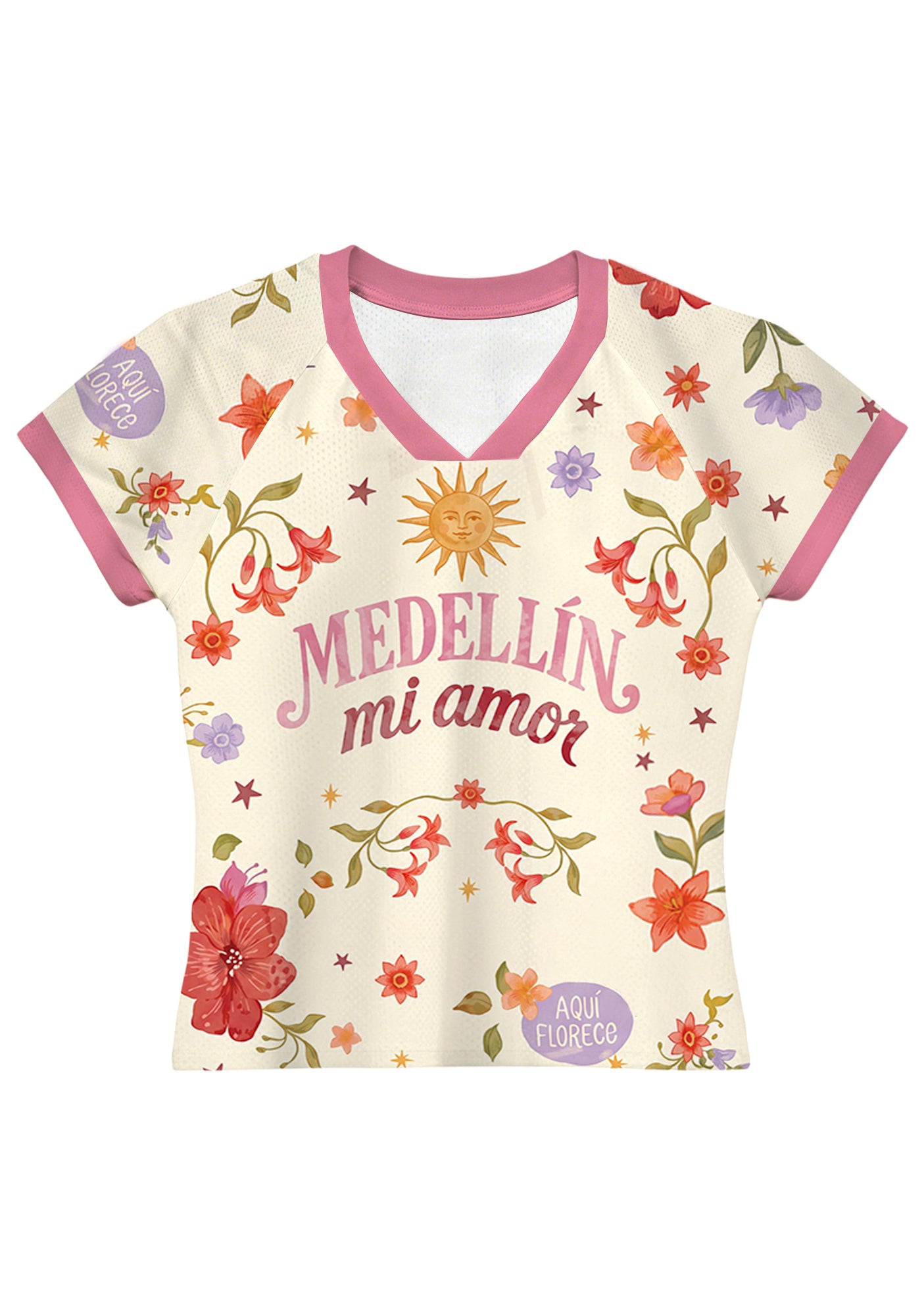 Medellin Floral Hummingbird Graphic Baby Tee