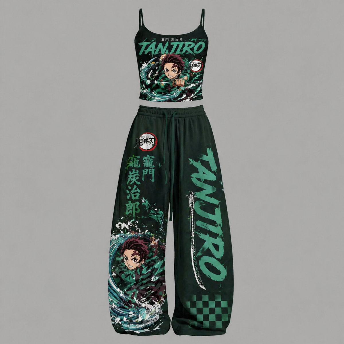Demon Slayer Top & Elasticated Trousers Two-Piece Set Main image