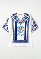 Boho Floral Featuring Leicester City V-Neck Blouse