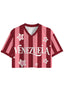 Retro Venezuela Star Striped Cropped Jersey Shirt
