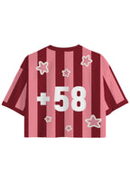 Retro Venezuela Star Striped Cropped Jersey Shirt