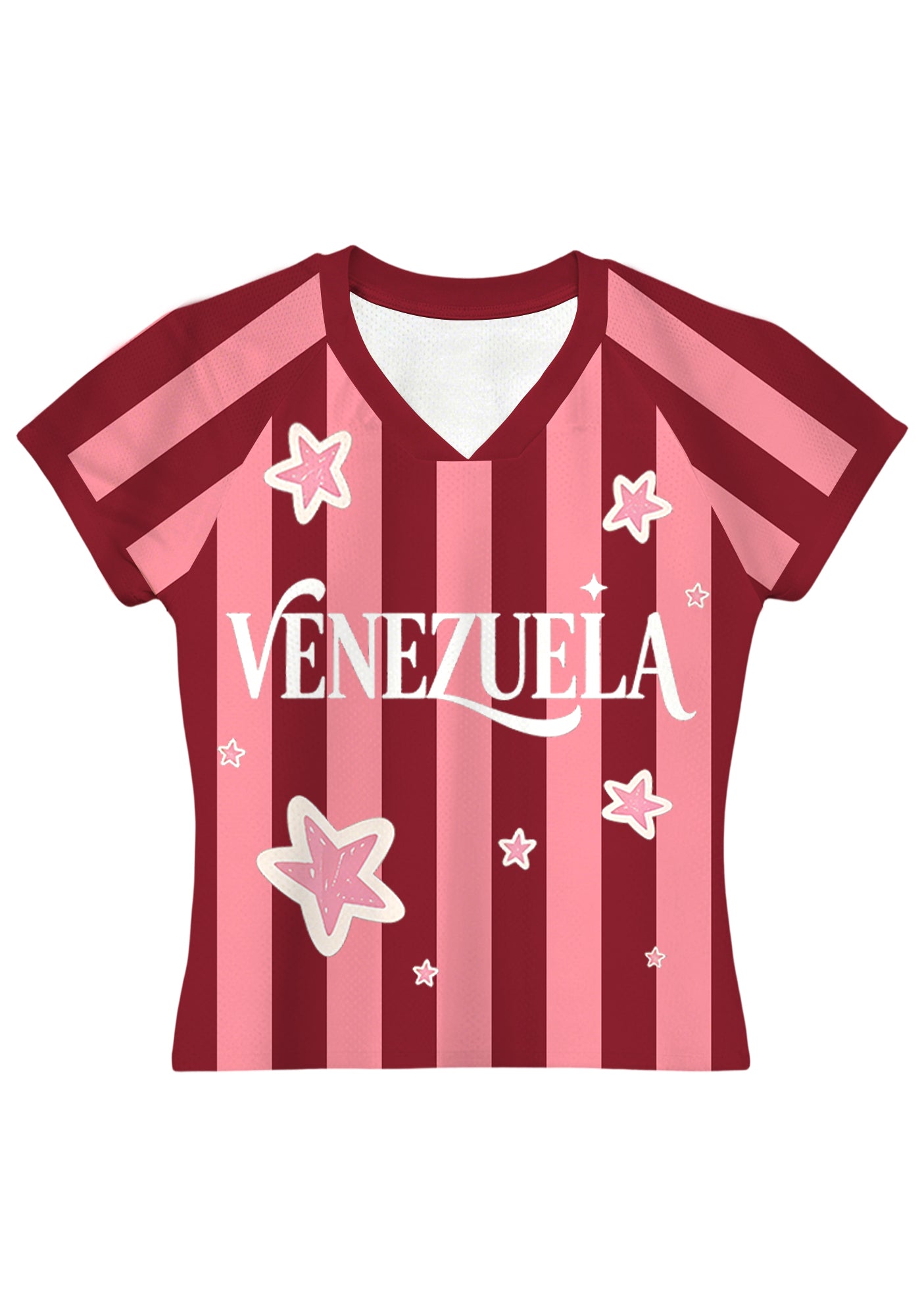 Retro Venezuela Star Striped Baby Tee Main image