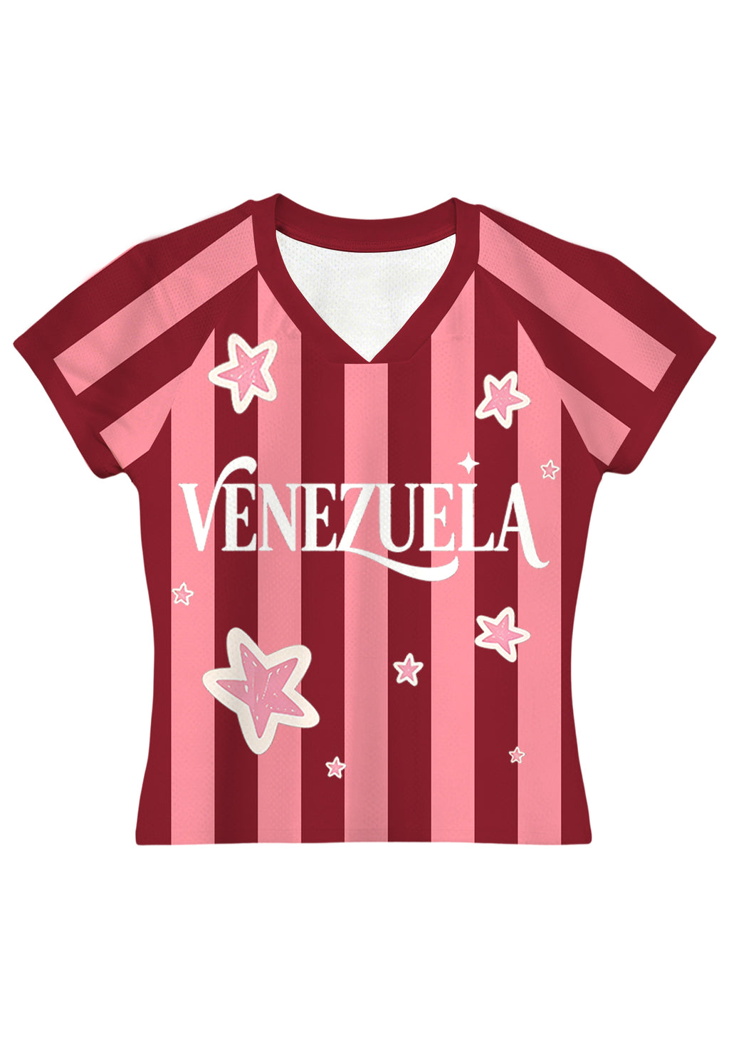 Retro Venezuela Star Striped Baby Tee