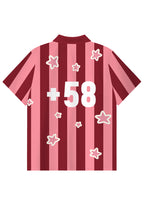 Retro Venezuela Star Striped Collared Jersey Shirt
