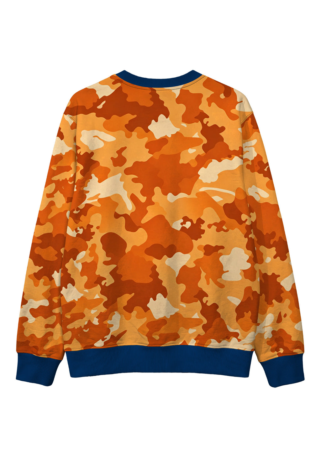 Denver Broncos Orange Camo Graphic Crewneck Sweatshirt