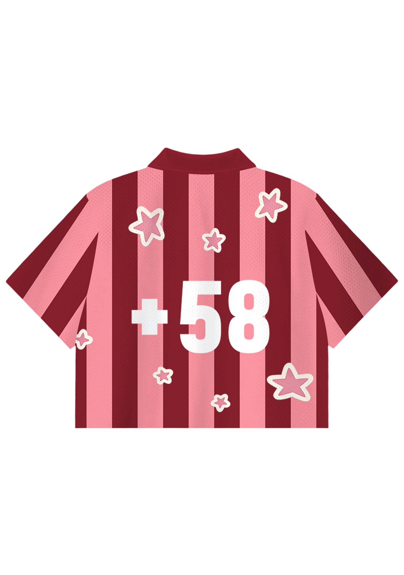 Retro Venezuela Star Striped Cropped Collared Jersey Shirt Secondary image
