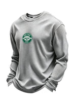 New York Jets Circular Logo Waffle Knit Crewneck Sweatshirt