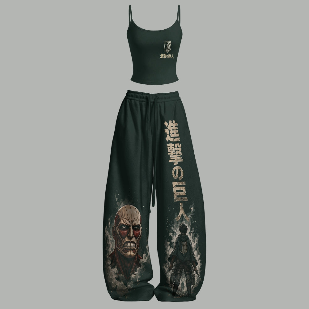 Top & Elasticated Trousers Two-Piece Set 2605007345