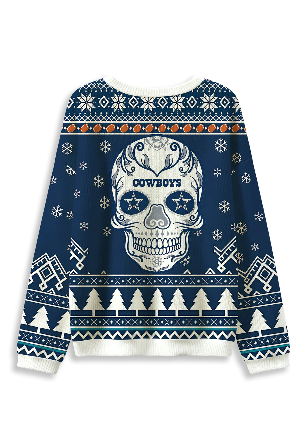 Dallas Cowboys Sugar Skull Ugly Christmas Football Fan Sweatshirt