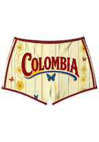 Number 10 Daisy Butterfly Vertical Stripe Booty Shorts