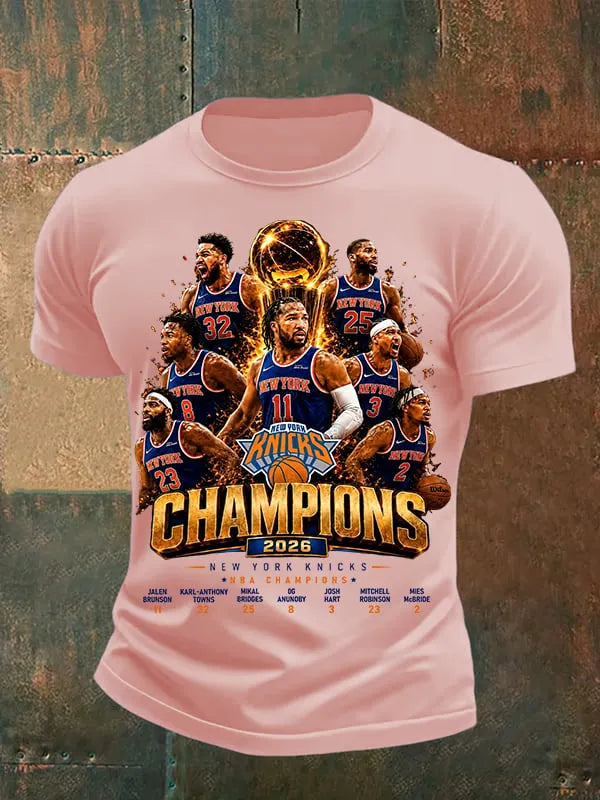 Men's New York Knicks Champions Team Roster T-shirt