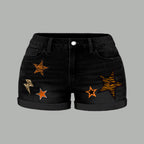 Chicago Bears X Pokémon Bodysuit  & Stretch Black Denim Shorts Two-Piece Set