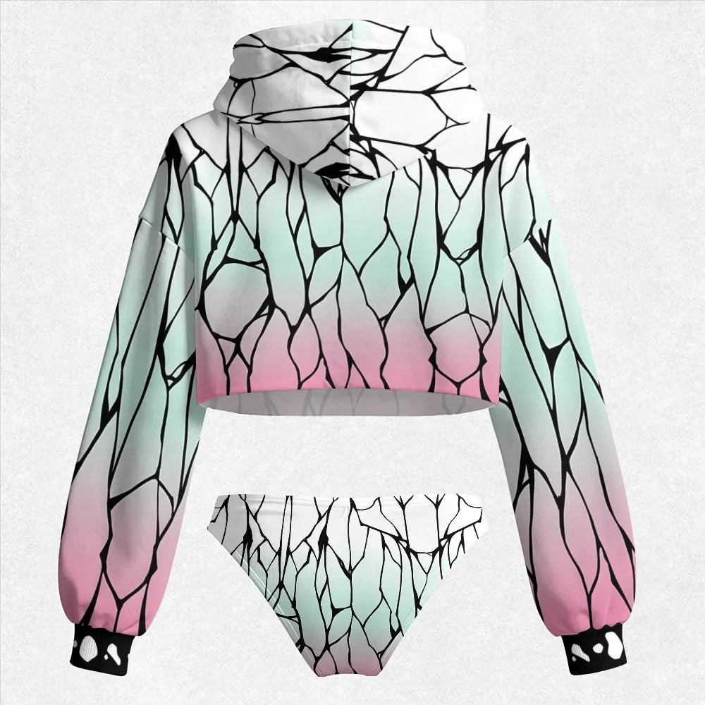 "Demon Slayer" Women's Hooded Thicken Suit Set