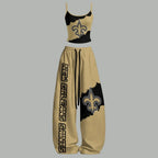 New Orleans Saints Top & Elasticated Trousers Two-Piece Set | NFL