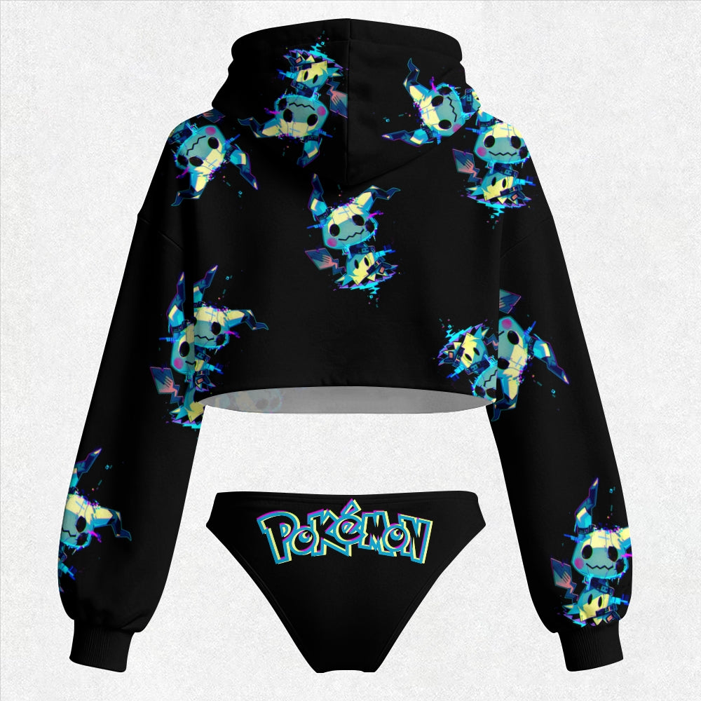 Pokémon Women's Cropped Hoodie & Thong Sets