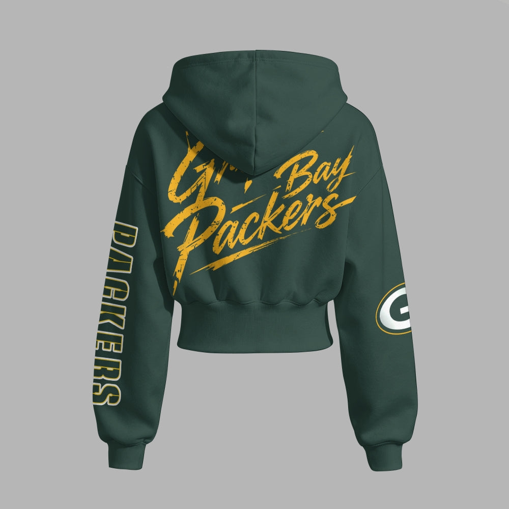 Green Bay Packers Zip-up hooded jacket and elastic-waist pants set | NFL