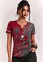Women Tampa Bay Buccaneers Floral Henley T-Shirt