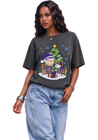 Women's Baltimore Ravens Christmas Snoopy Charlie Brown T-Shirt
