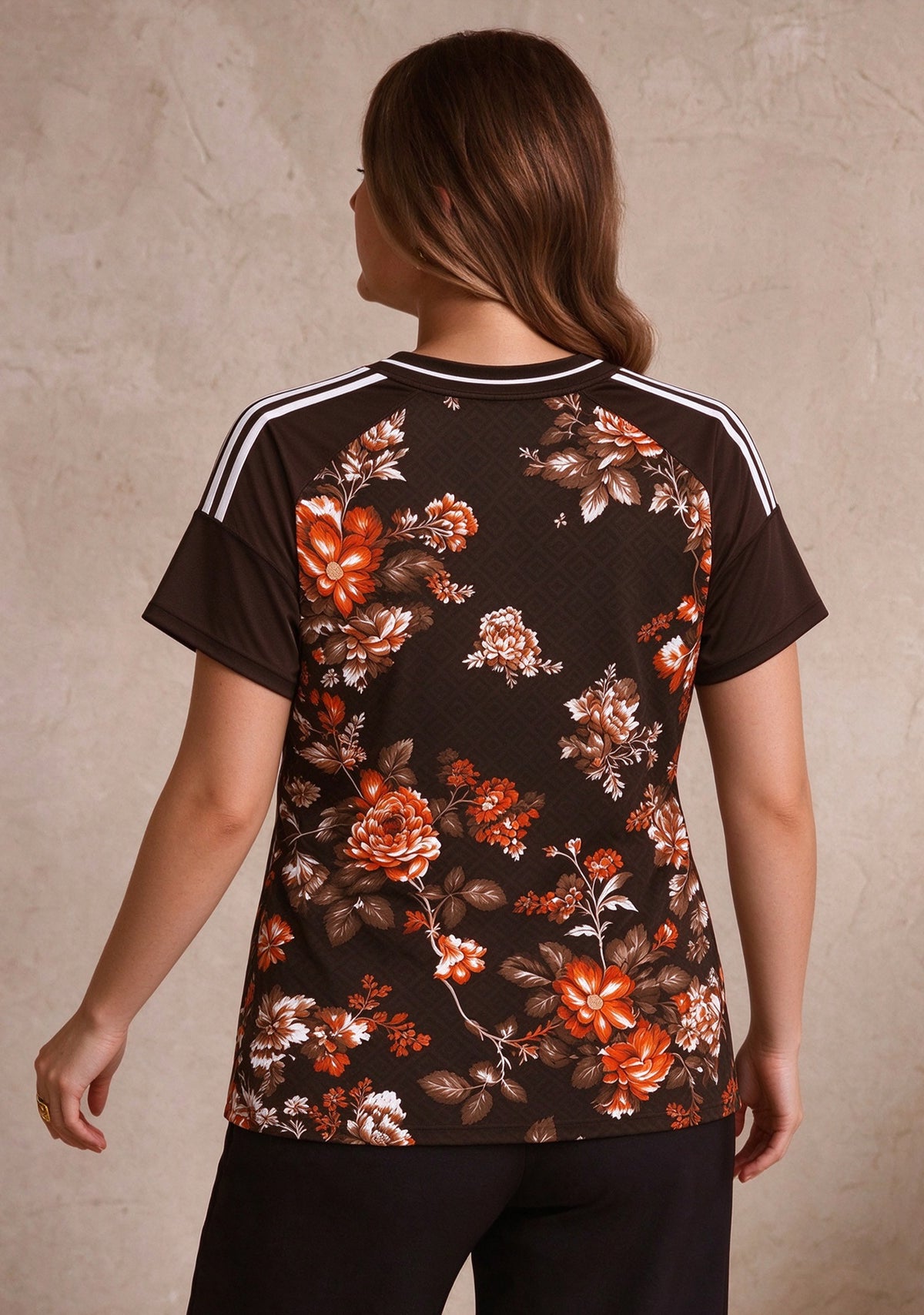 Women's Cleveland Browns Floral V-Neck T Shirt