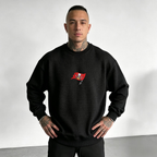 Tampa Bay Buccaneers Helmet Waffle Knit Crewneck Sweatshirt