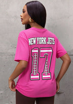 New York Jets Pink Out Tackle Breast Cancer Awareness V-Neck T-Shirt