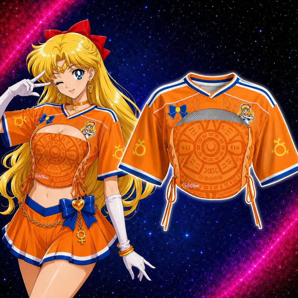 “Sailor Moon” Mesh Short-Sleeve Tube Top Set