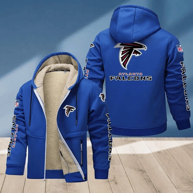 Atlanta Falcons Multicolor Thick Zip-Up Hoodie