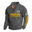 Green Bay Packers Button Mock Neck Sweatshirt