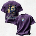 Los Angeles Rams Printed Unisex 100% Pure Cotton Washed T-Shirt