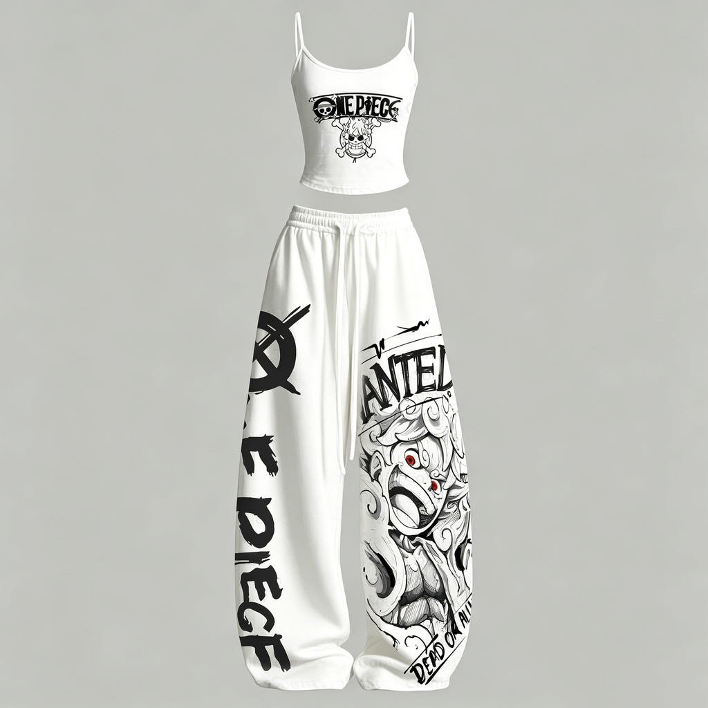 One Piece Top & Elasticated Trousers Two-Piece Set
