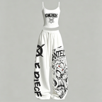 One Piece Top & Elasticated Trousers Two-Piece Set