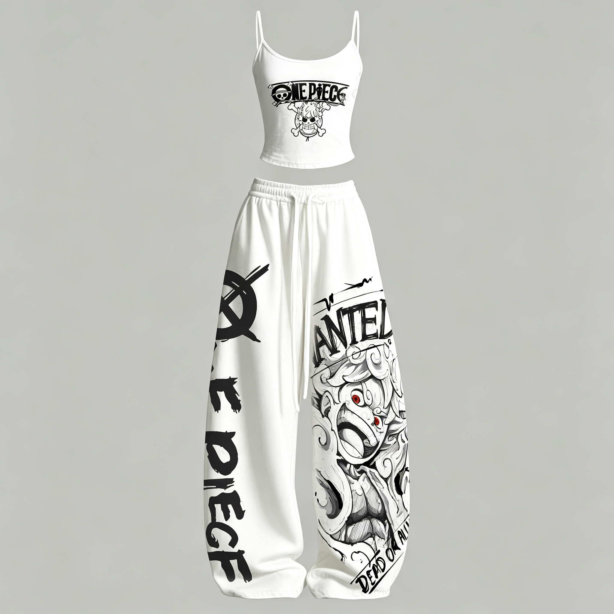 One Piece Top & Elasticated Trousers Two-Piece Set
