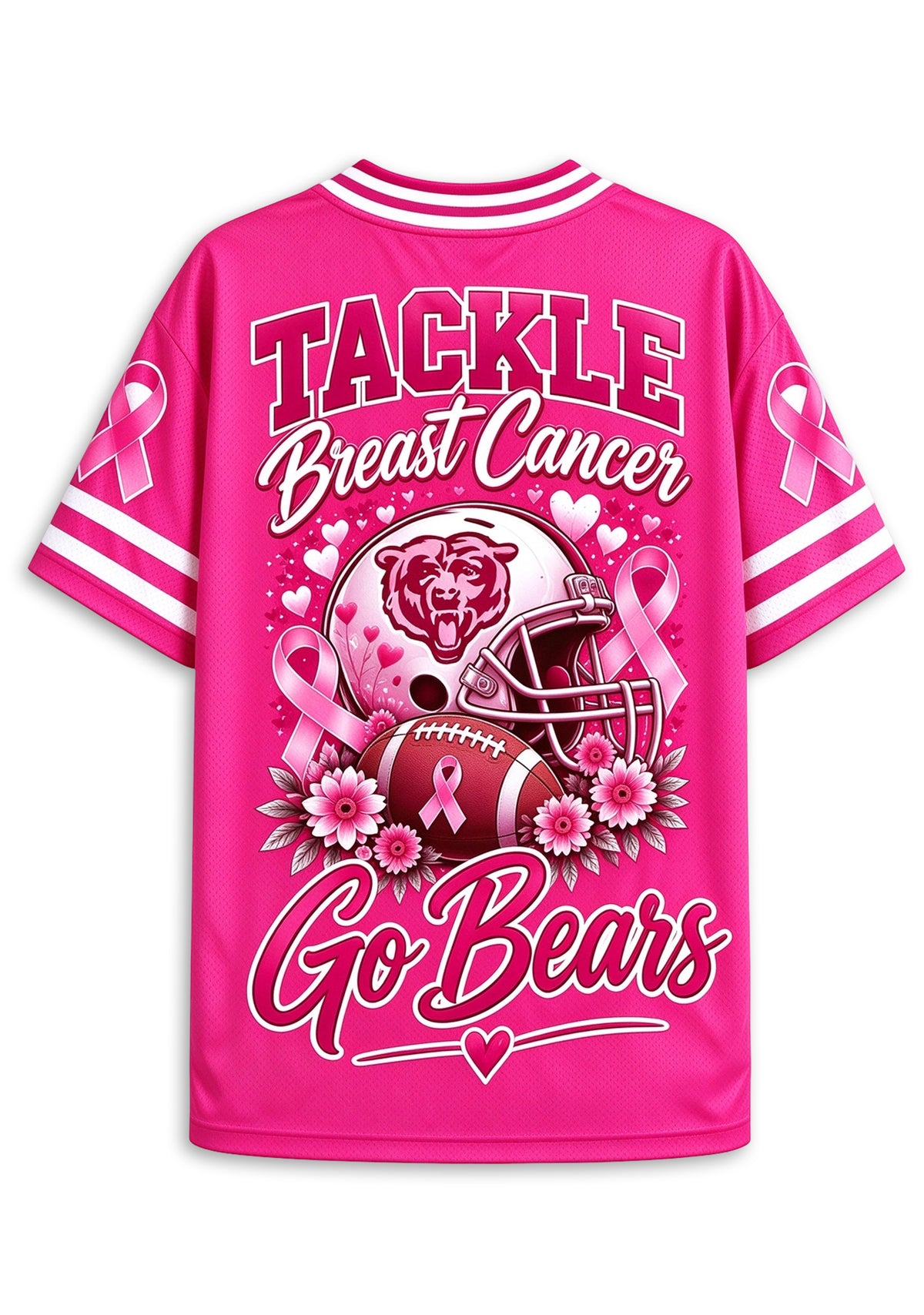 Women Chicago Bears Breast Cancer Awareness Pink Football Jersey