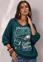 Women Philadelphia Eagles Long Sleeve Game Day Shirt