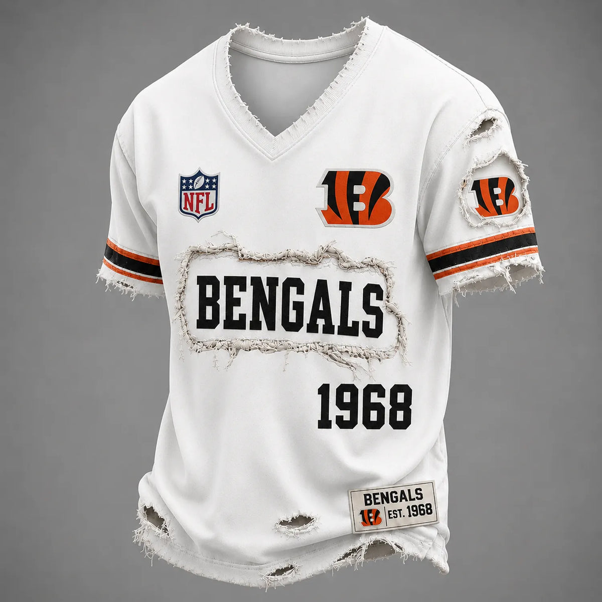 CIN x NFL LUXURY V-Neck T-Shirt 3005 DatND DVT