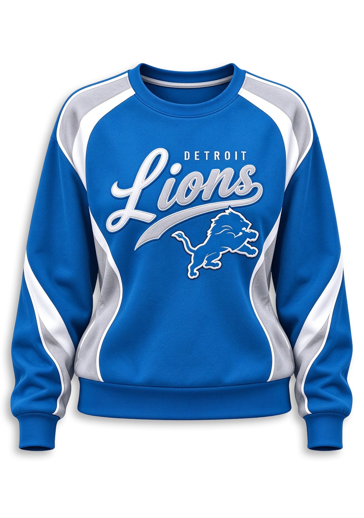 Women's Detroit Lions Crewneck Sweatshirt & Flared Pants 2 Piece Set