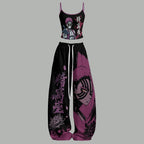 Demon Slayer Top & Elasticated Trousers Two-Piece Set 2605009766