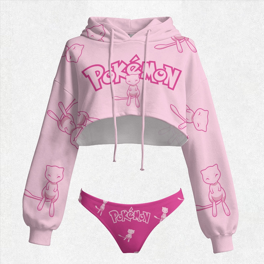 Pokémon Women's Cropped Hoodie & Thong Sets