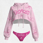 Pokémon Women's Cropped Hoodie & Thong Sets