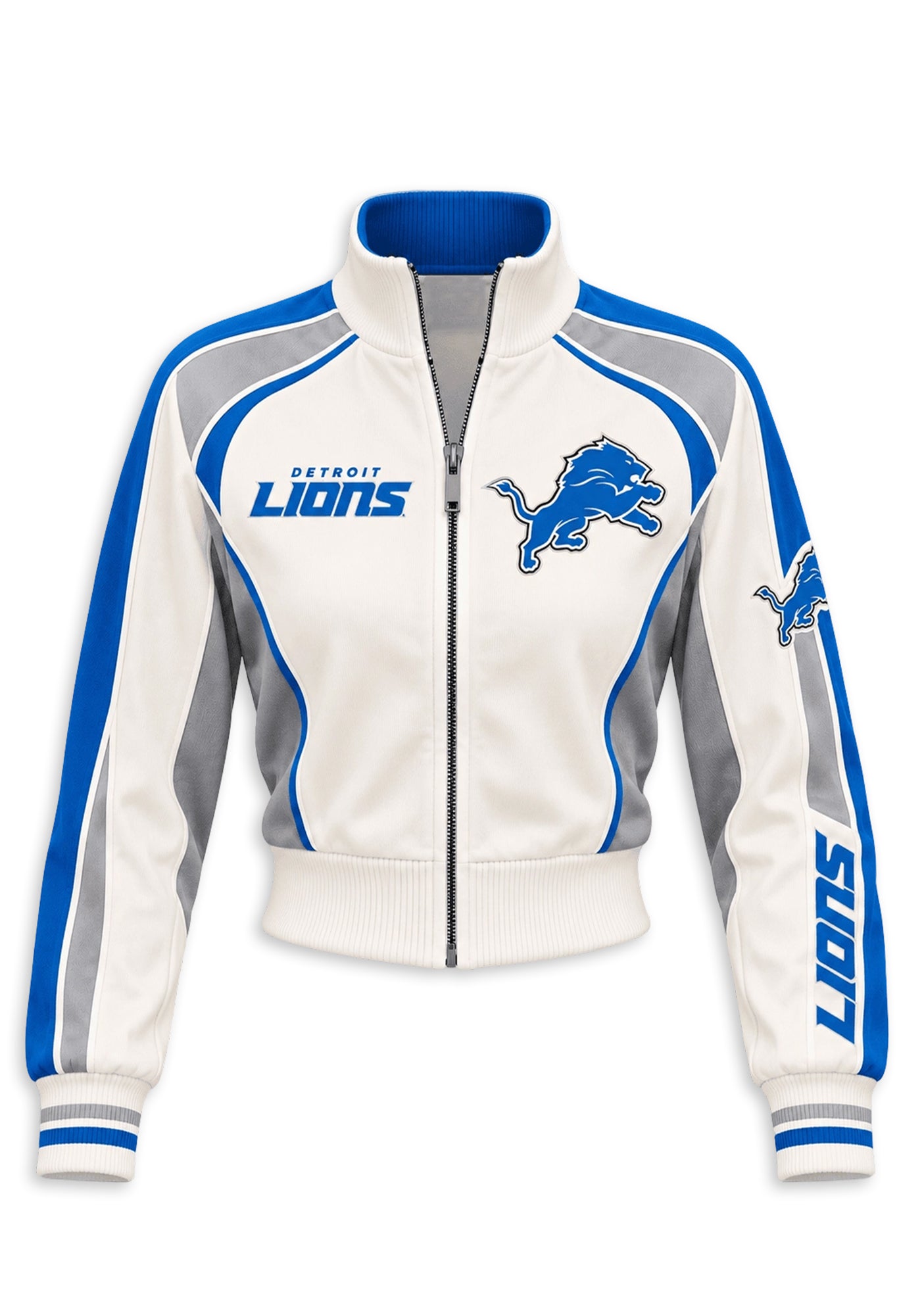 Women's Detroit Lions Cropped Zip Up Track Jacket Secondary image