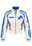 Women's Detroit Lions Cropped Zip Up Track Jacket