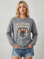 Women's Football Fan Weekend Game Day Helmet Printed Sweatshirt