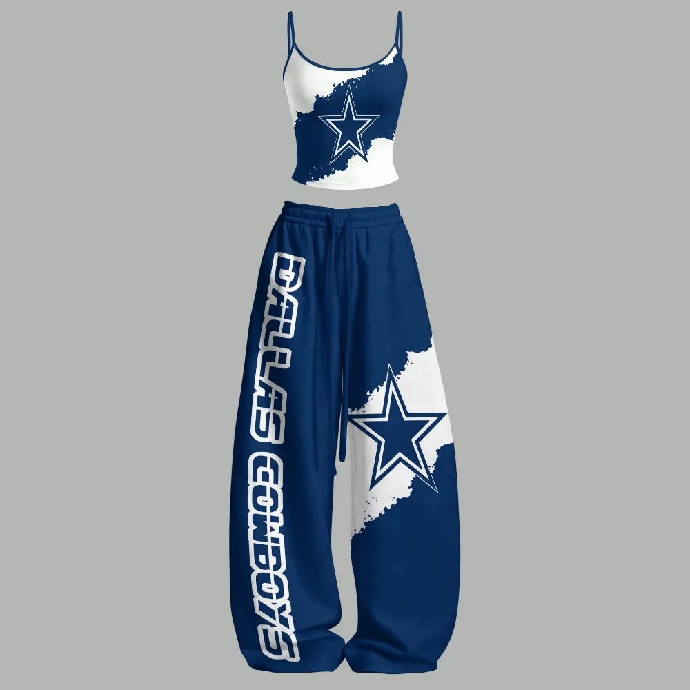 "Dallas Cowboys" Top & Elasticated Trousers Two-Piece Set