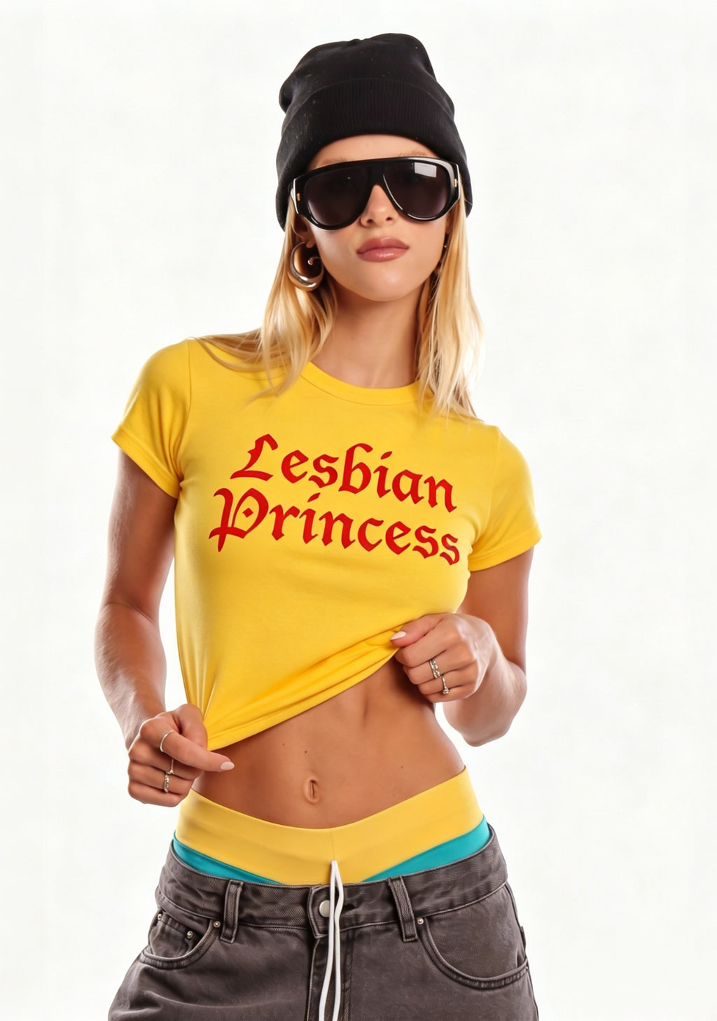 Lesbian Princess Y2K Baby Tee