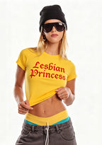 Lesbian Princess Y2K Baby Tee