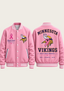 Minnesota Vikings Breast Cancer Awareness Pink Ribbon Varsity Jacket